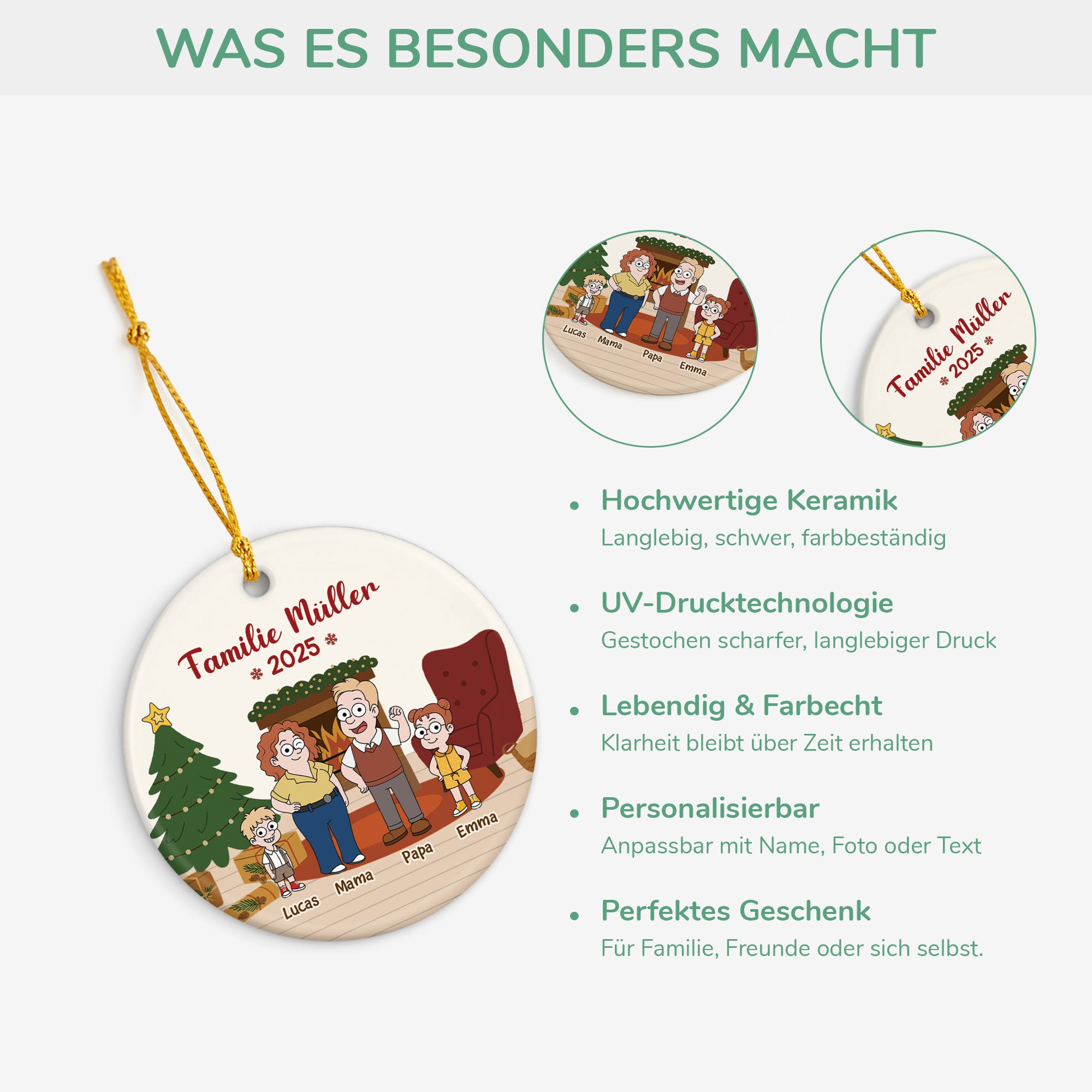6460OGE4 die familie haustiere keramik weihnachtsschmuck personalisiert 6460O3KTI
