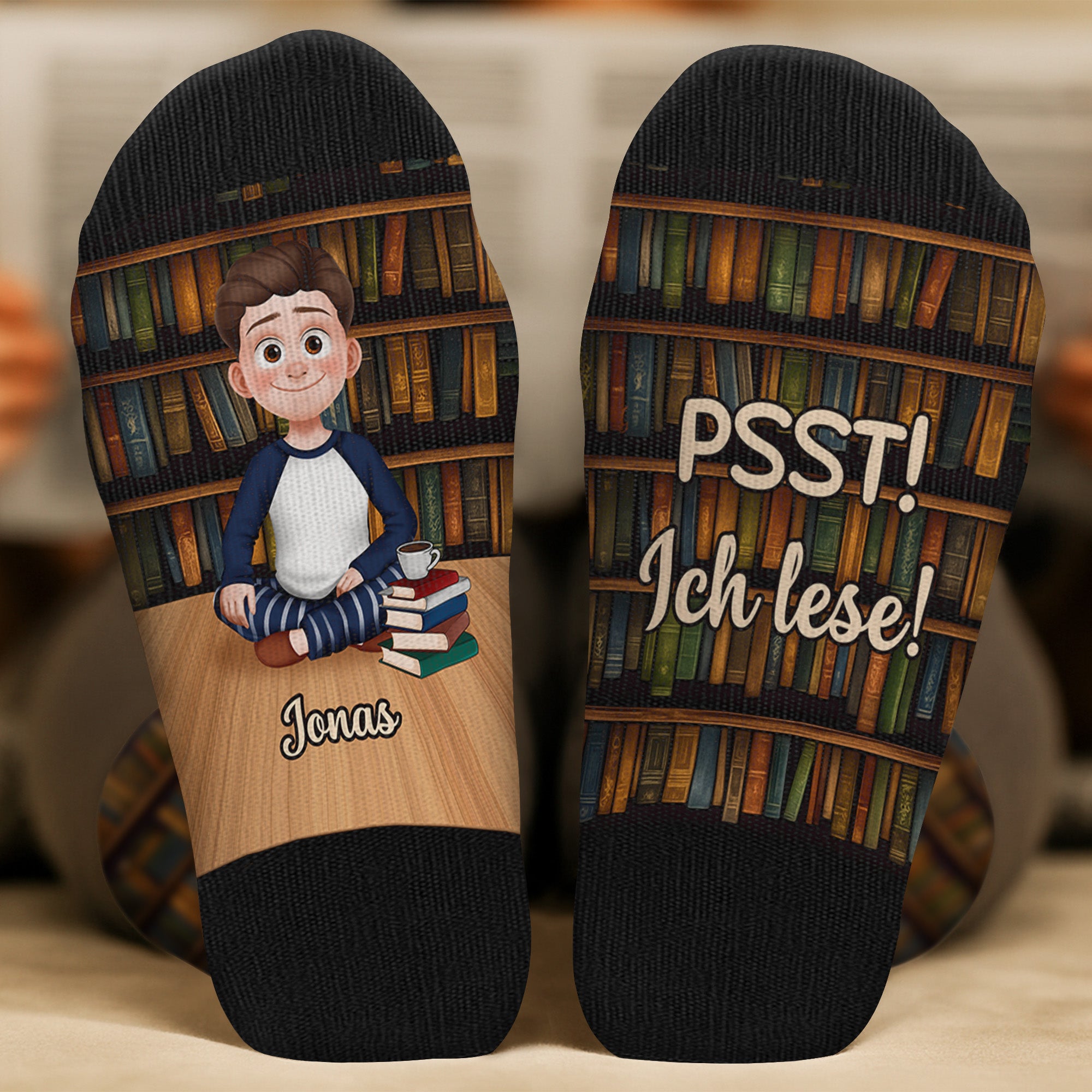 6470JGE2 einfach ein madchen das bucher liebt personalisierte socken_ fur_ leseratten_ frauen manner 6470J8QMA