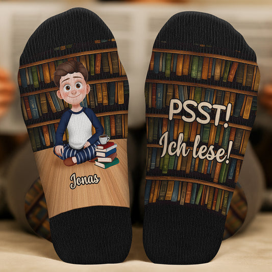 6470JGE2 einfach ein madchen das bucher liebt personalisierte socken_ fur_ leseratten_ frauen manner 6470J8QMA