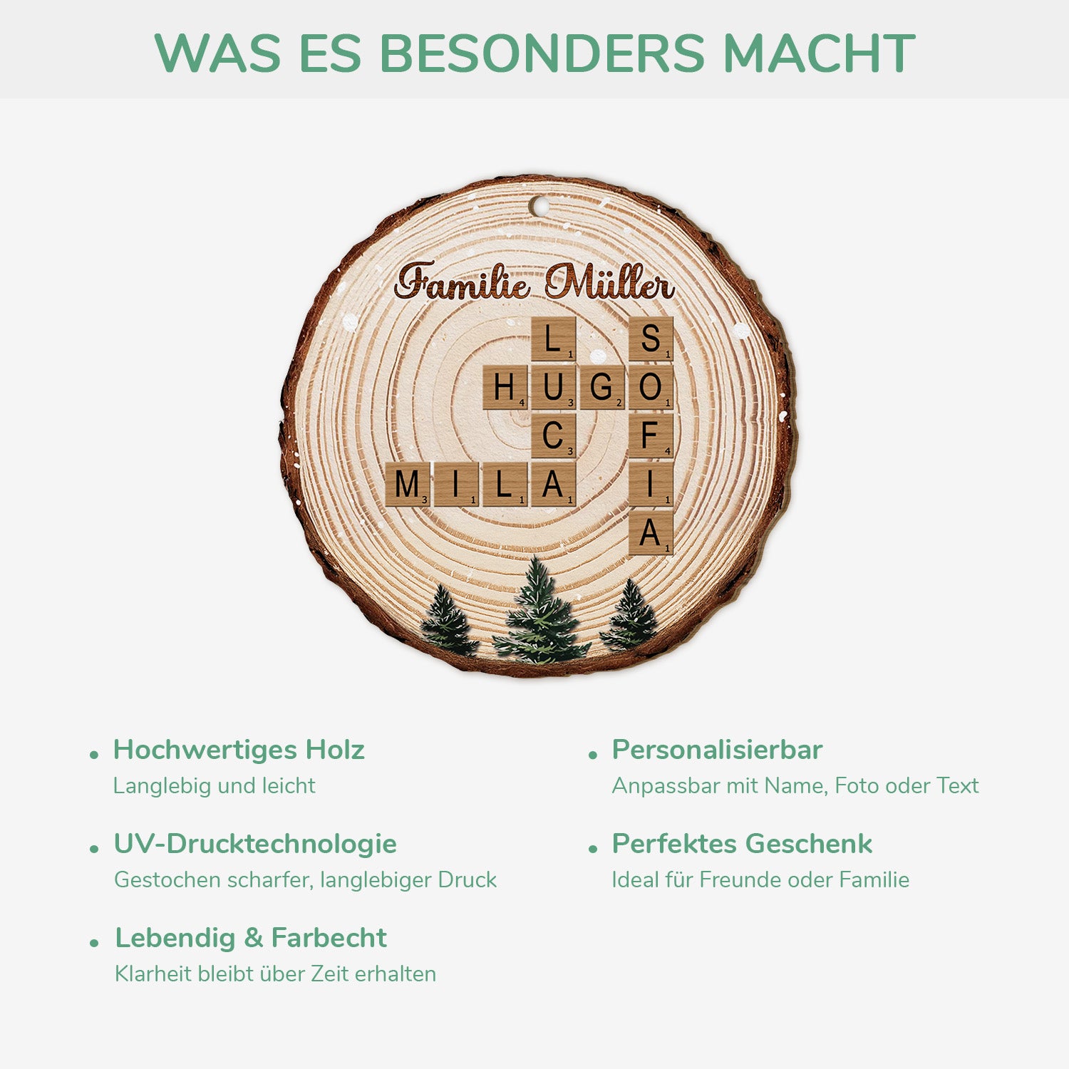 6502OGE4 die familie weihnachten personalisierte kreuzwortratsel 1 schicht holz ornamente 6502O3TTI
