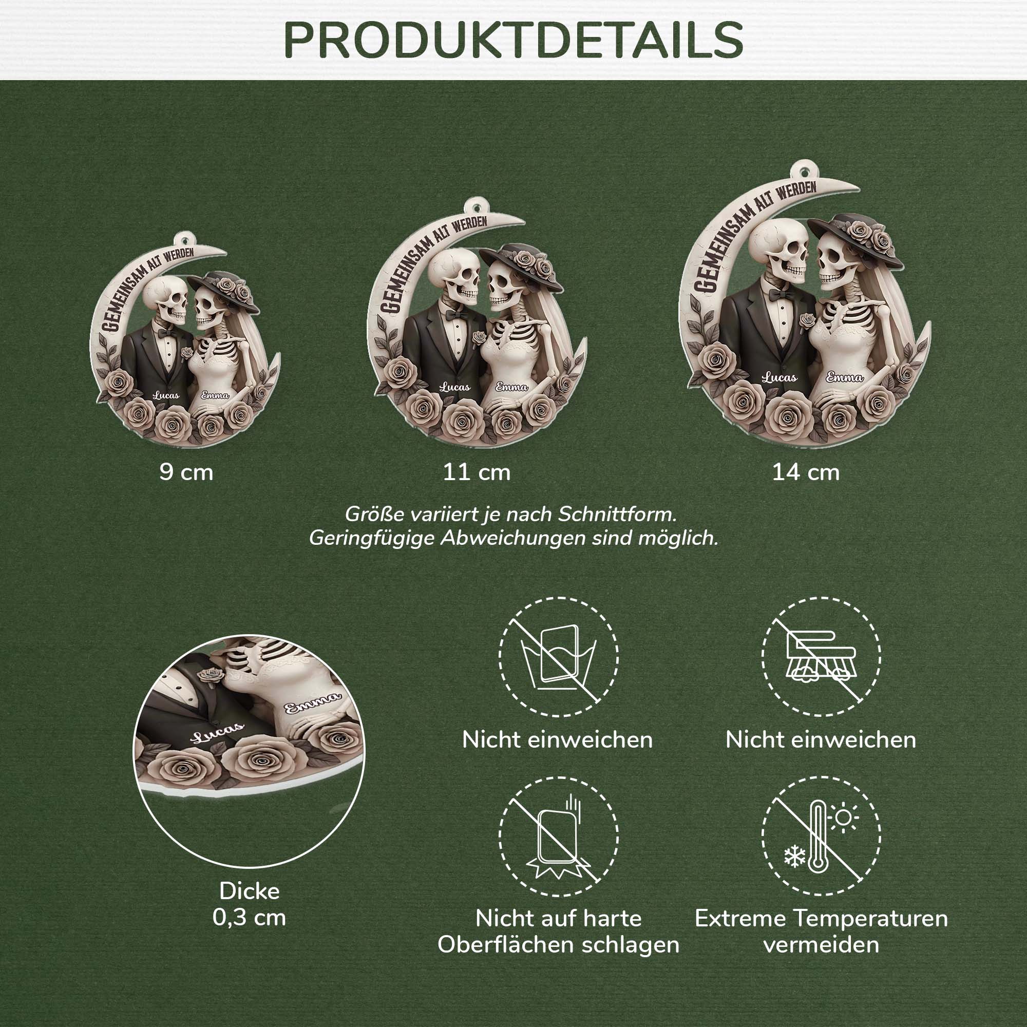 6505OGE1 3d druck effekt gemeinsam alt werden seit acryl weihnachtsschmuck personalisiert paar skelett 6505O3LWG_3