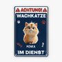 6509EGE1 3d druck effekt achtung wachkatze im dienst turschild katze personalisiert_ 6509EKLTD_1