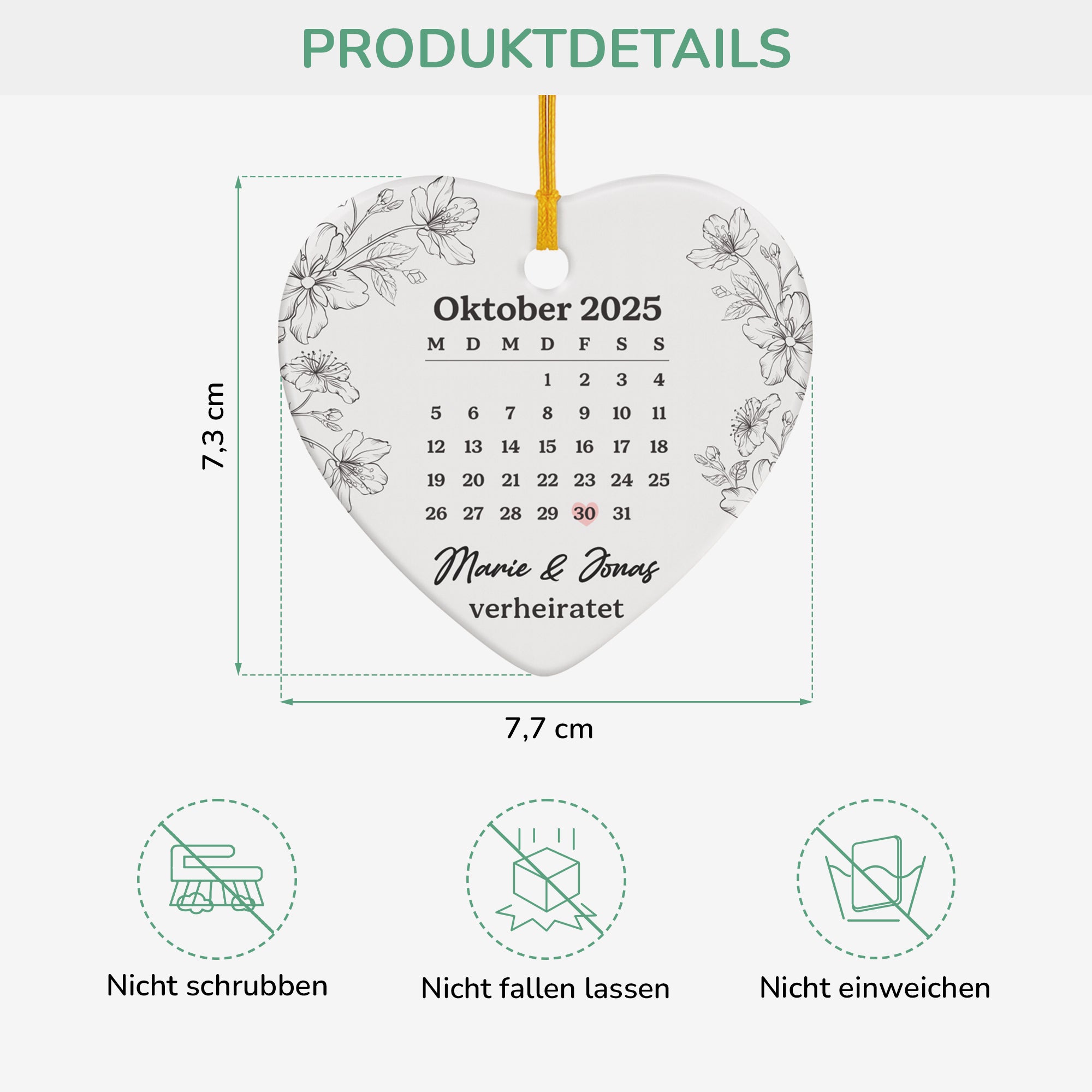 6513OGE3 verheiratet keramik weihnachtsschmuck personalisiert_ paar kalender 6513OKTNG