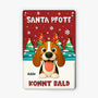 6527EGE1 3d druck effekt santa pfote kommt bald weihnachten turschild hund personalisiert_ 6527E3KTC