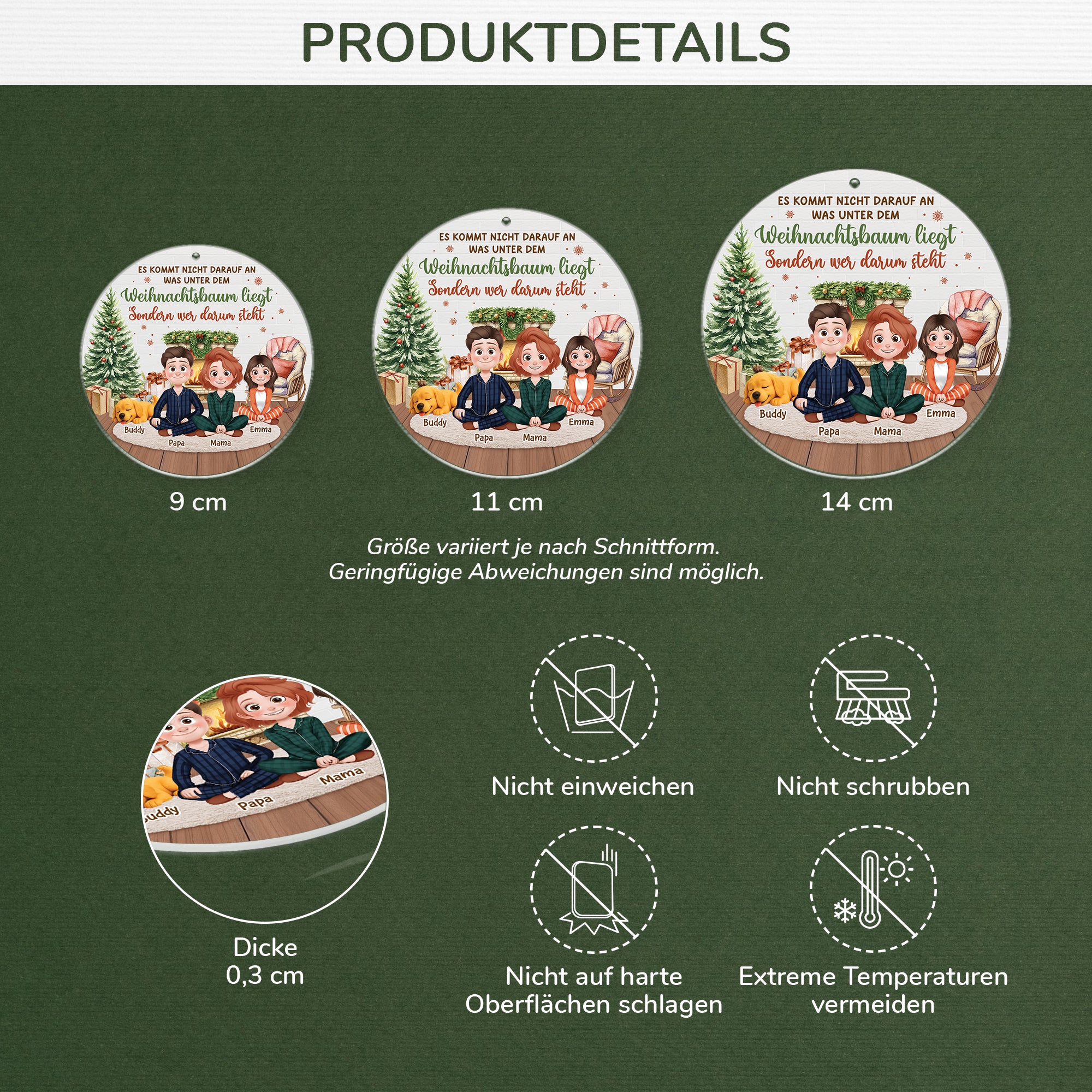 6548OGE3 wichtig ist wer am baum steht nicht was darunter liegt acryl weihnachtsschmuck_ personalisiert familie 6548O6YZI