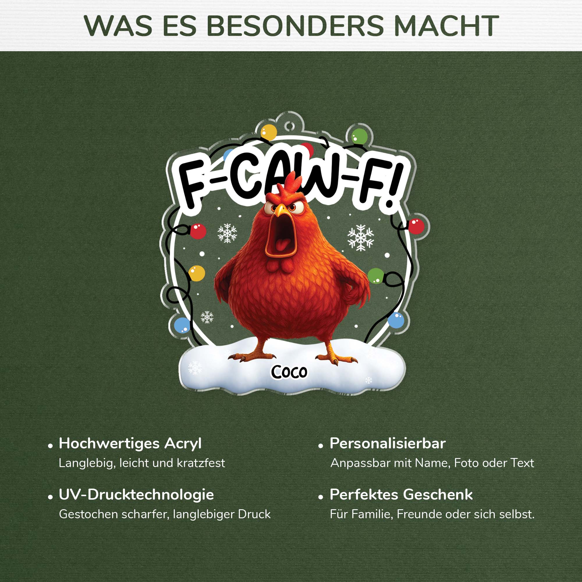 6549OGE4 f caw f lustiger acryl weihnachtsschmuck_ personalisiert manner_ frauen 6549O6MTA