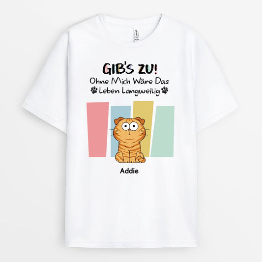 6570AGE1 gibt es zu ohne mich ware das leben langweilig weihnachts katzen t shirt personalisiert 6570A3LWD_2