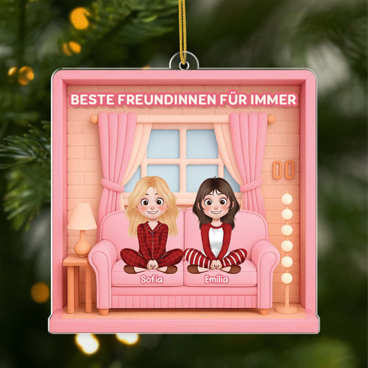 6585OGE1 3d druck effekt bff acryl weihnachtsschmuck_ personalisiert beste freundin 6585OKQAF