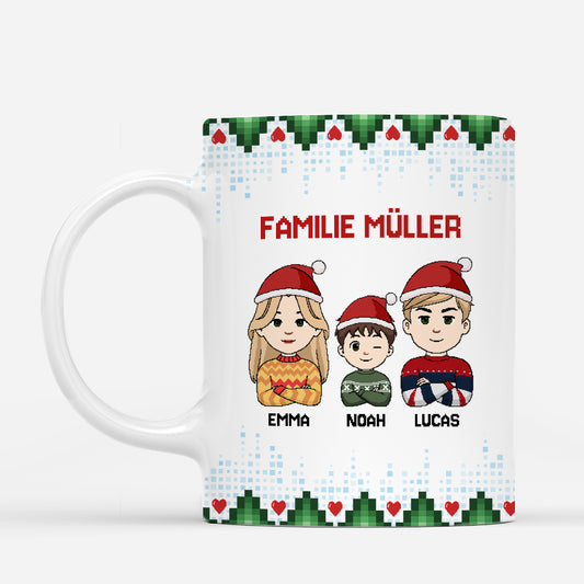 6587MGE1 die familie weihnachtstasse personalisiert_ pixel 6587M3KCI