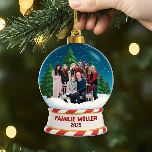 6590OGE2 3d druck effekt die familie seit acryl weihnachtsschmuck_ personalisiert foto 6590O8QMI