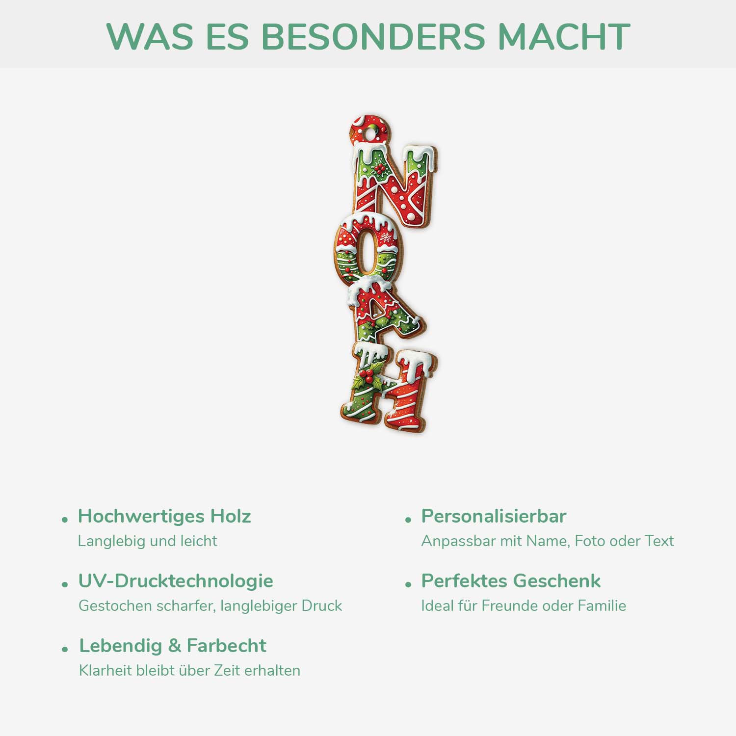 6626OGE4 3d druck effekt alphabet lebkuchen personalisierte 1 schicht holz ornamente weihnachten 6626O3M5A