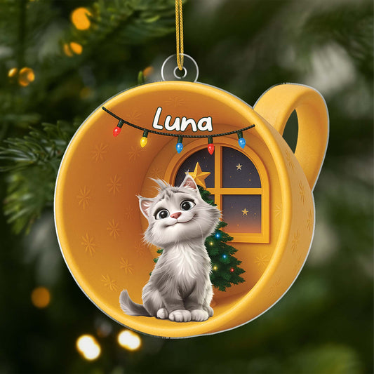 6641OGE1 3d druck effekt schlafende katzen acryl weihnachtsschmuck personalisiert_ 6641O3M5D