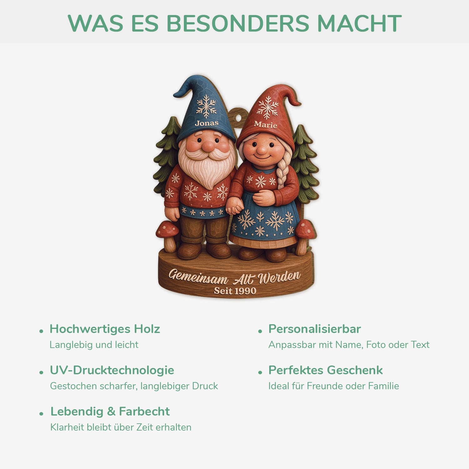 6647OGE1 3d druck effekt gemeinsam alt werden personalisierte 1 schicht holz ornamente weihnachten gnom paare 6647OKLMG_4