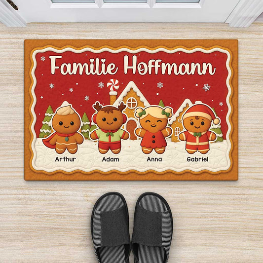 6664DGE1 lebkuchenmann weihnachten fussmatte personalisiert familie_ 6664D86WI2