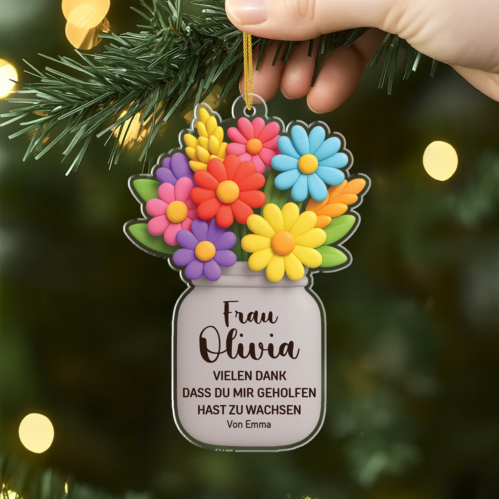 6724OGE1 3d druck effekt vielen dank dass du mir geholfen hast zu wachsen acryl weihnachtsschmuck personalisiert lehrerin 6724O8LNT_2