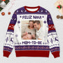 6725WGE2 feliz navi dad to be personalisierter weihnachtspullover_ werdende mama papa mit foto 6725WKZNB