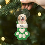 6731OGE2 3d druck effekt hund pfote acryl weihnachtsschmuck personalisiert foto 6731OTZAC