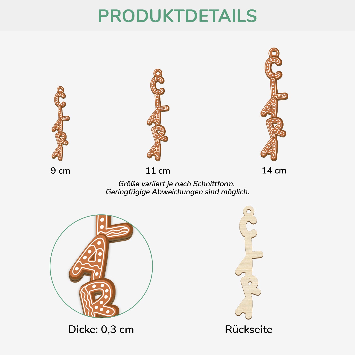 6756OGE3 3d druck effekt buchstaben keks personalisierte 1 schicht holz ornamente weihnachten 6756OTXZA