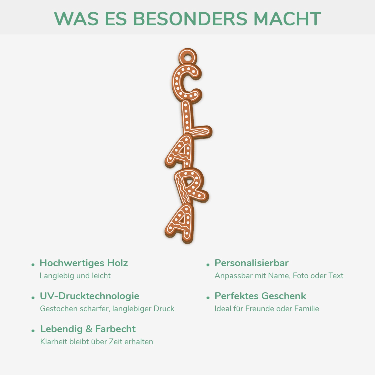 6756OGE4 3d druck effekt buchstaben keks personalisierte 1 schicht holz ornamente weihnachten 6756OTXZA