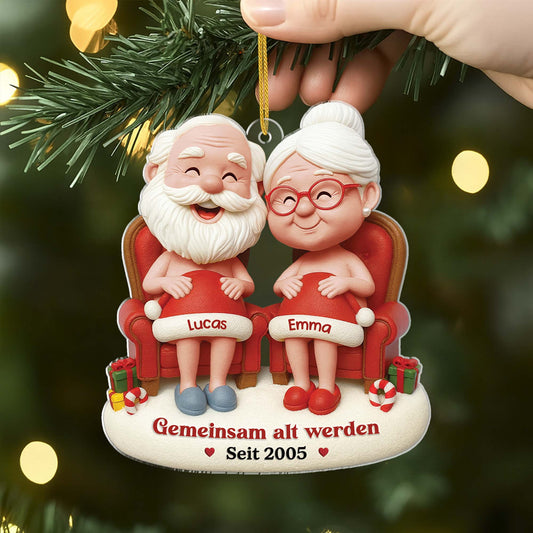 6757OGE2 3d druck effekt gemeinsam alt werden seit lustiger acryl weihnachtsschmuck personalisiert paar 6757O3MTG