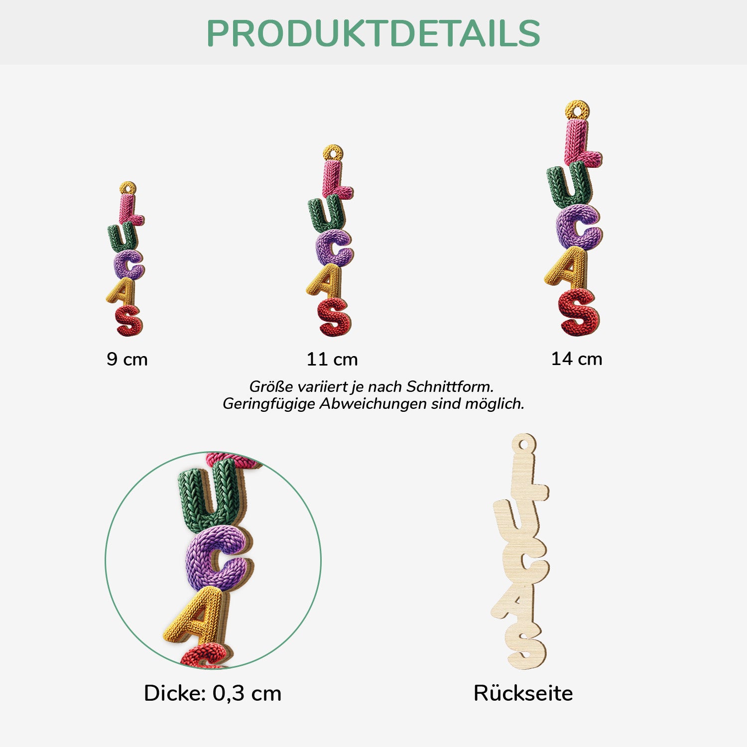 6761OGE3 3d druck effekt buchstaben wolle personalisierte 1 schicht holz ornamente weihnachten 6761O8L5A