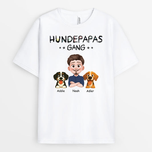 6762AGE1 hundepapas hundemamas gang t shirt hund personalisiert buntstifte cartoon 6762AKT5C