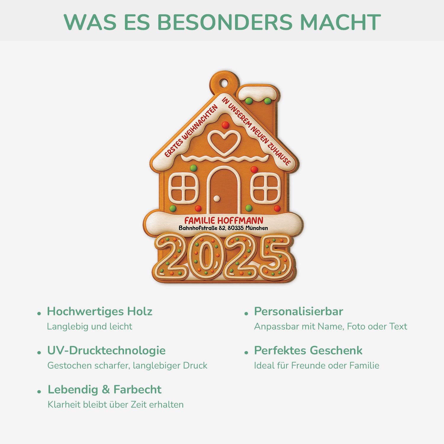 6775OGE4 erstes weihnachten in unserem neuen zuhause personalisierte 1 schicht holz ornamente familie 6775OTPNI