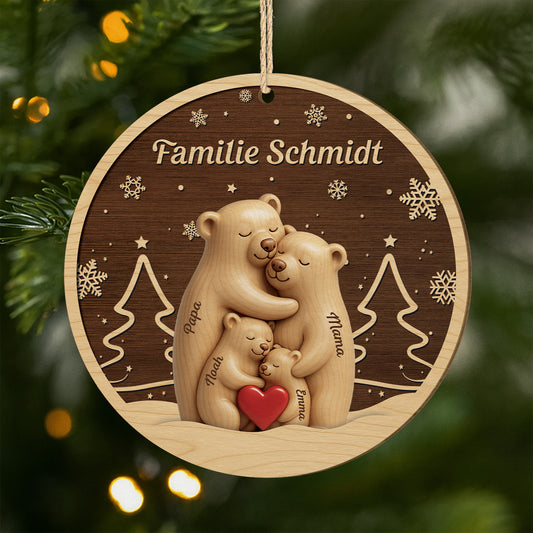 6784OGE1 3d druck effekt familien bar personalisierte 1 schicht holz ornamente weihnachten 6784O3TMI