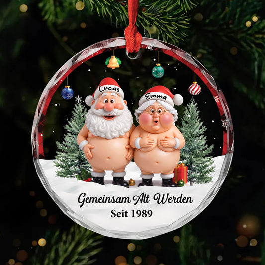 6790OGE1 3d druck effekt gemeinsam alt werden seit lustiger glas weihnachtsschmuck personalisiert paare 6790O3V5G