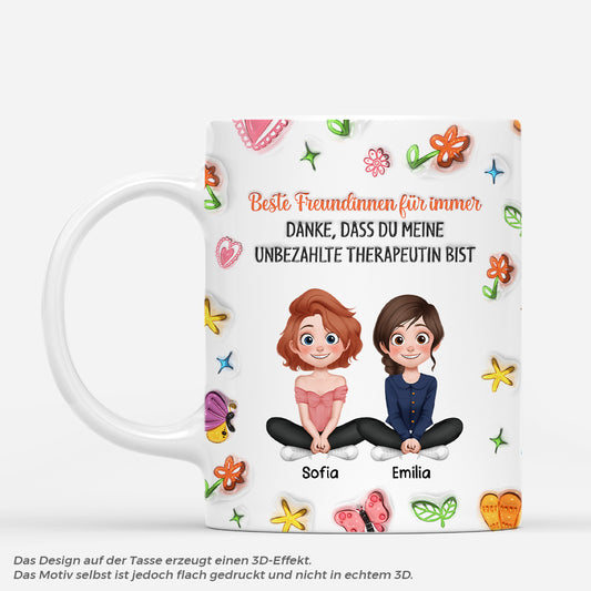 6796MGE1 3d druck effekt danke dass ihr unsere unbezahlten therapeuten seid geschwister beste freunde tasse personalisert 6796M86AF