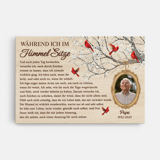 6801CGE1 wahrend ich im himmel sitze foto leinwand personalisiert_ zur erinnerung 6801C8TZB