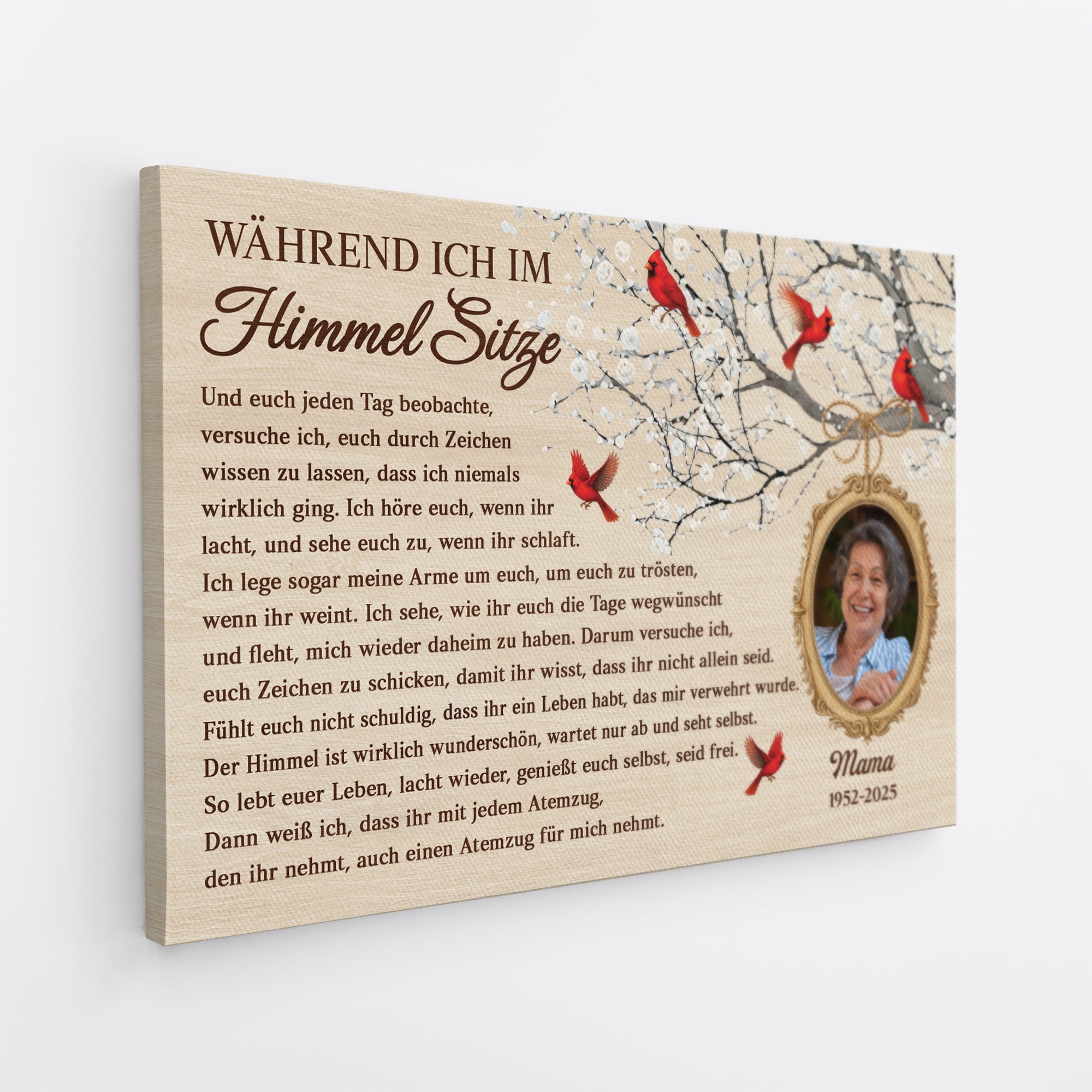 6801CGE2 wahrend ich im himmel sitze foto leinwand personalisiert_ zur erinnerung 6801C8TZB