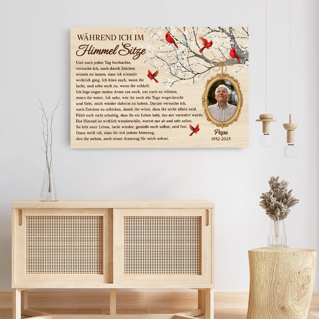 6801CGE3 wahrend ich im himmel sitze foto leinwand personalisiert_ zur erinnerung 6801C8TZB