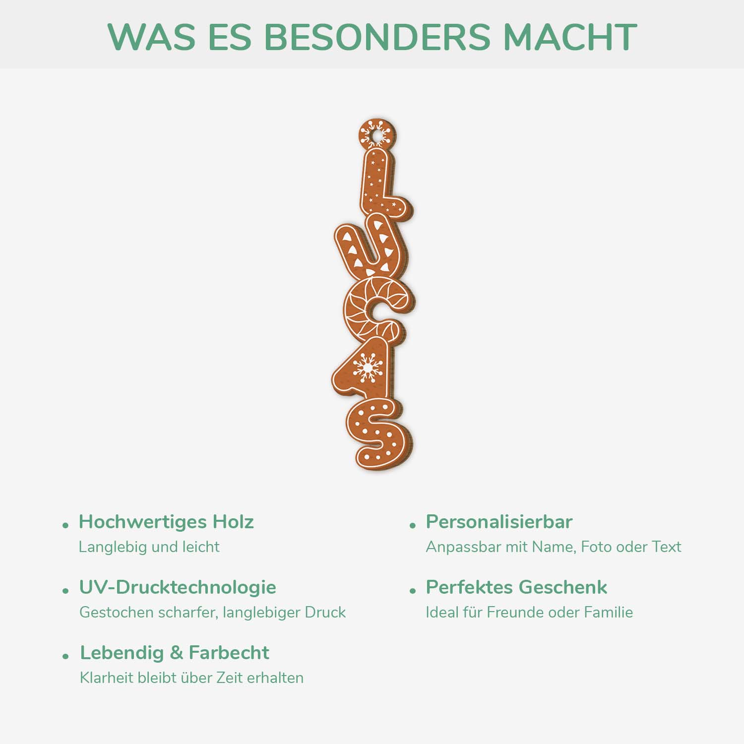 6918OGE3 3d druck effekt braune buchstaben_ personalisierte 1 schicht holz ornamente weihnachten 6918O8Z5A