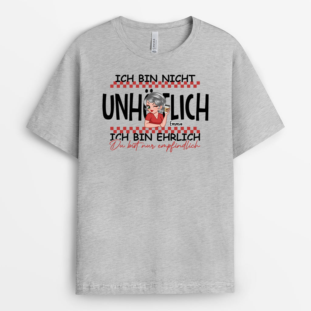 6920AGE2 ich bin nicht unhoflich ich bin ehrlich personalisierte t shirts damen_ lustig 6920ATZNA