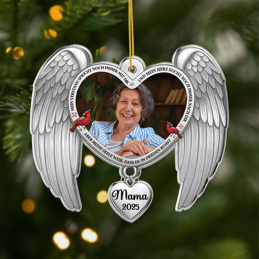 6942OGE1 meine seele weiss du ruhst in frieden acryl weihnachtsschmuck personalisiert_ foto papa mama zur erinnerung 6942O