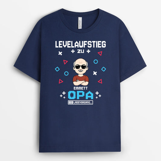 6956AGE2 levelaufstieg zu papa ladevorgang werdender papa shirt personalisiert_ pixel zocker 6956AKTMB