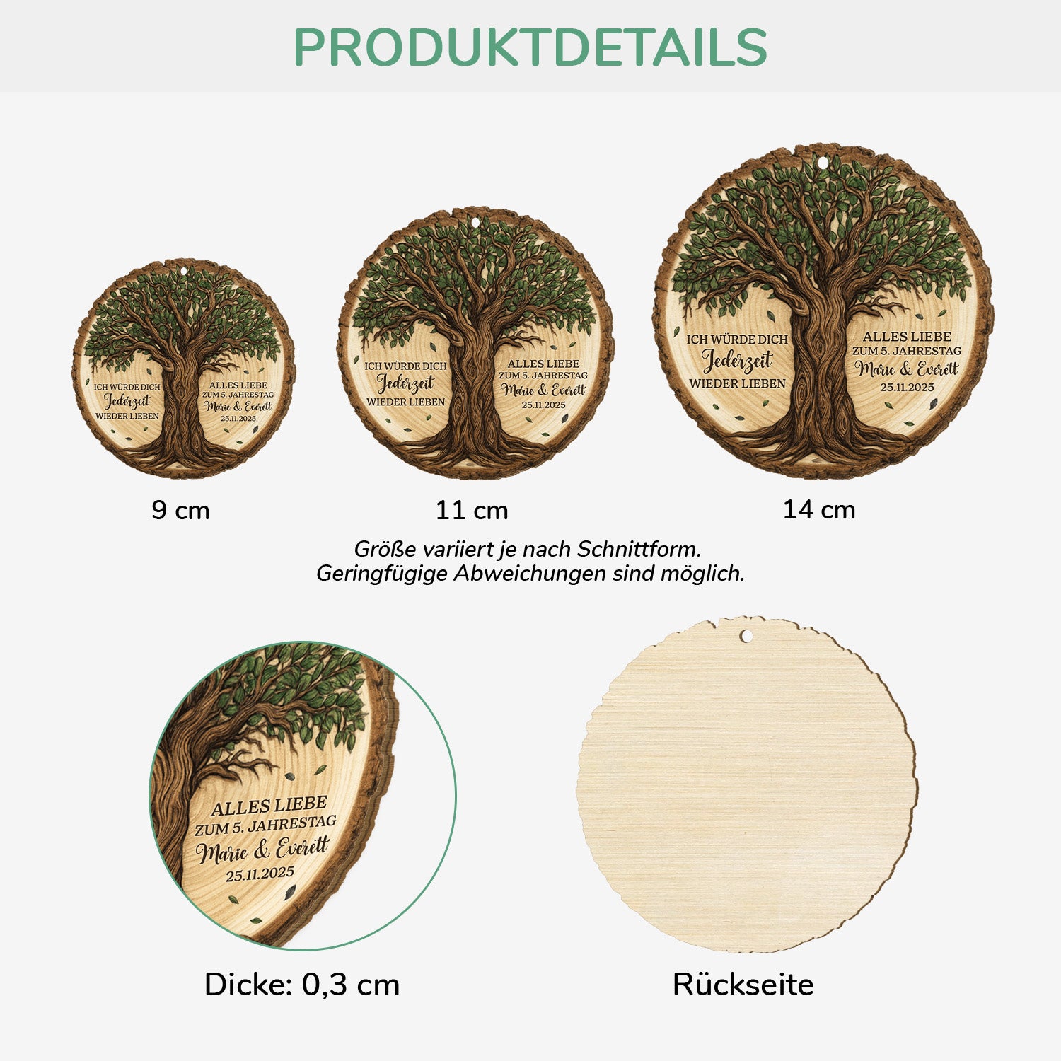 6984OGE1 ich wurde dich jederzeit wieder lieben personalisierte 1 schicht holz ornamente paar jahrestag 6984O6LMG_3