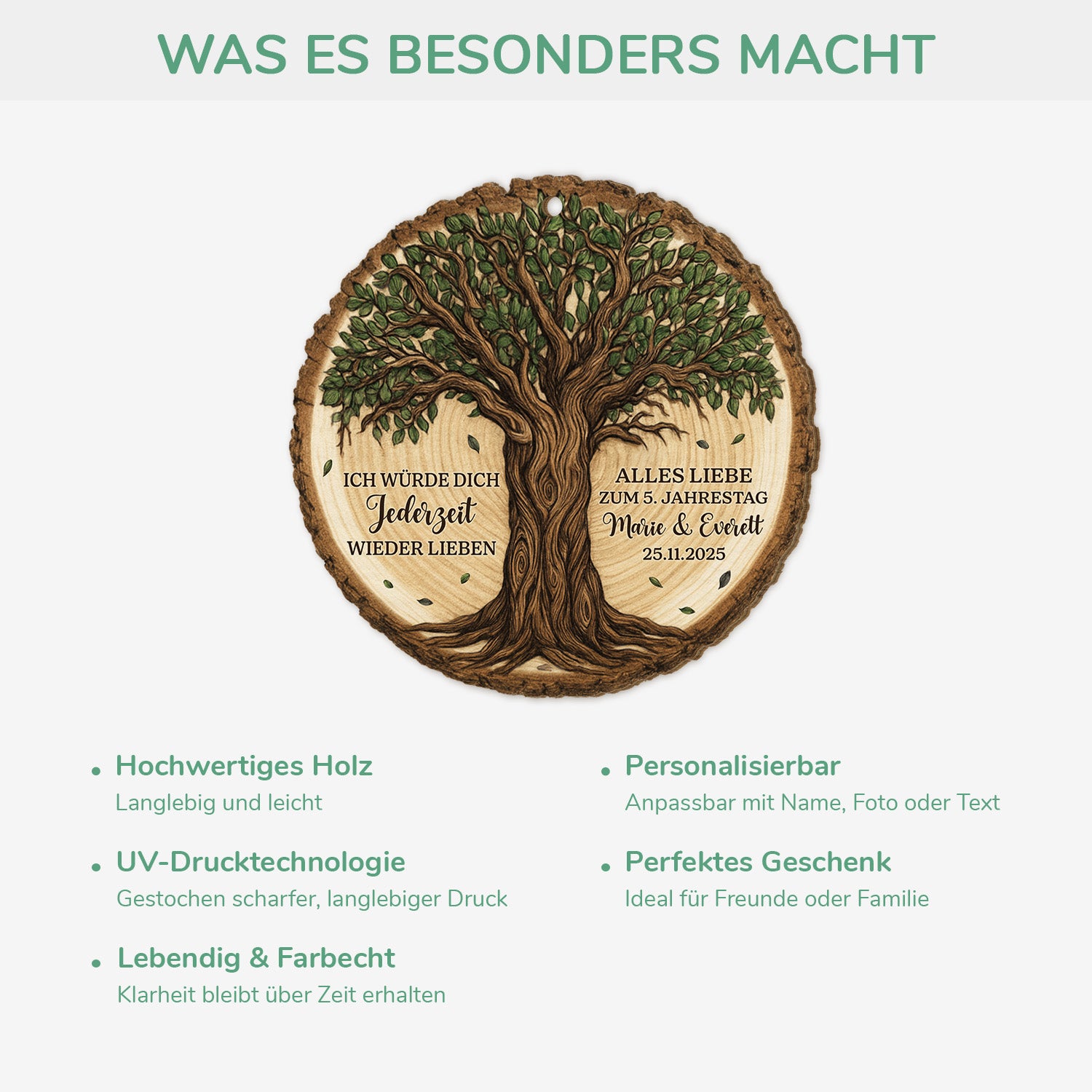 6984OGE1 ich wurde dich jederzeit wieder lieben personalisierte 1 schicht holz ornamente paar jahrestag 6984O6LMG_4