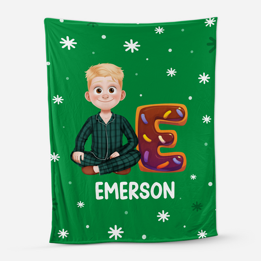 6992BGE1 cartoon schneeflocken weihnachten kuscheldecke personalisiert_ frauen und manner 6992BKT5B