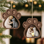 7033OGE2 pfoten und katze personalisierte 1 schicht holz ornamente weihnachten 7033OKQND