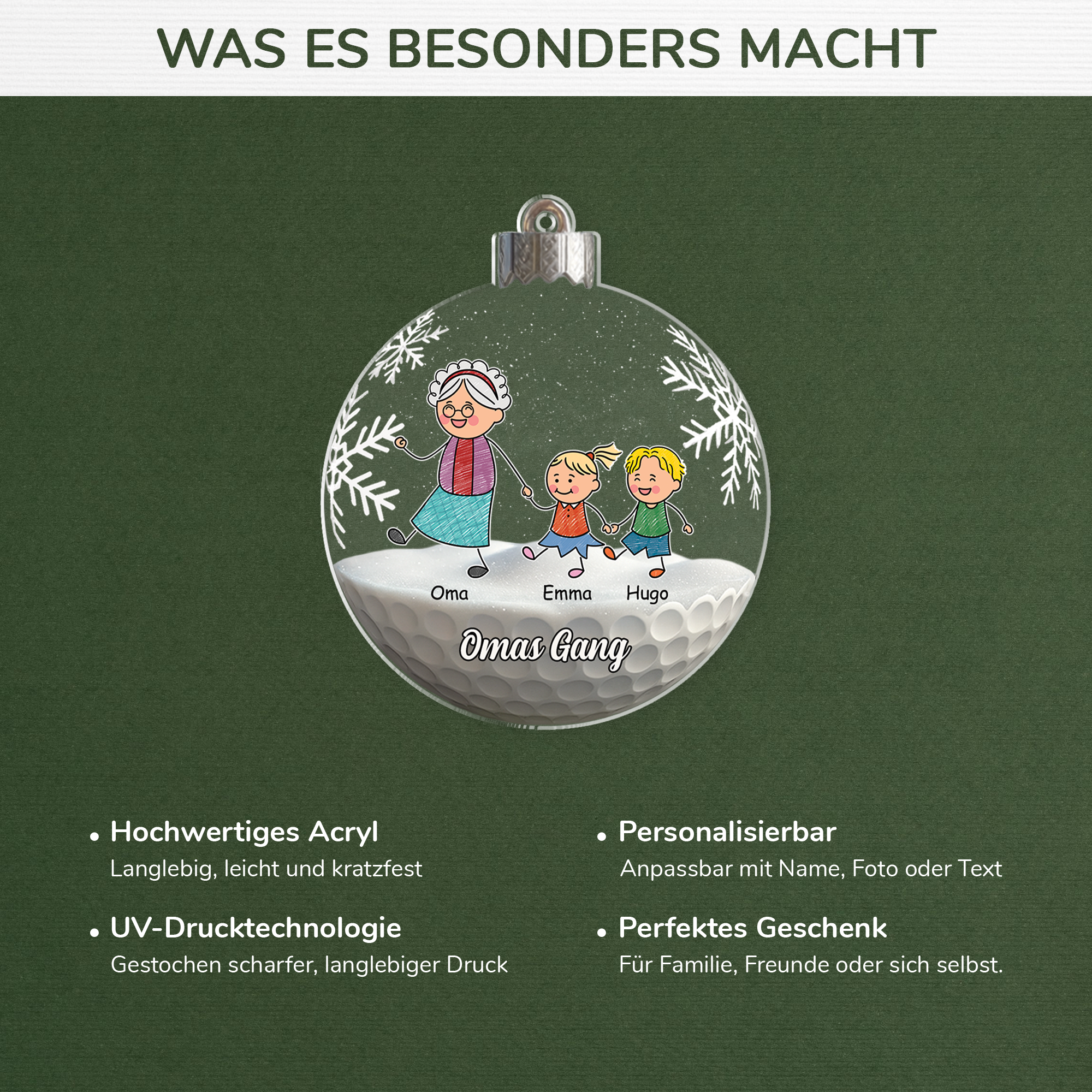 7059OGE4 3d druck effekt opas gang acryl weihnachtsschmuck personalisiert opa oma 7059O8T5B