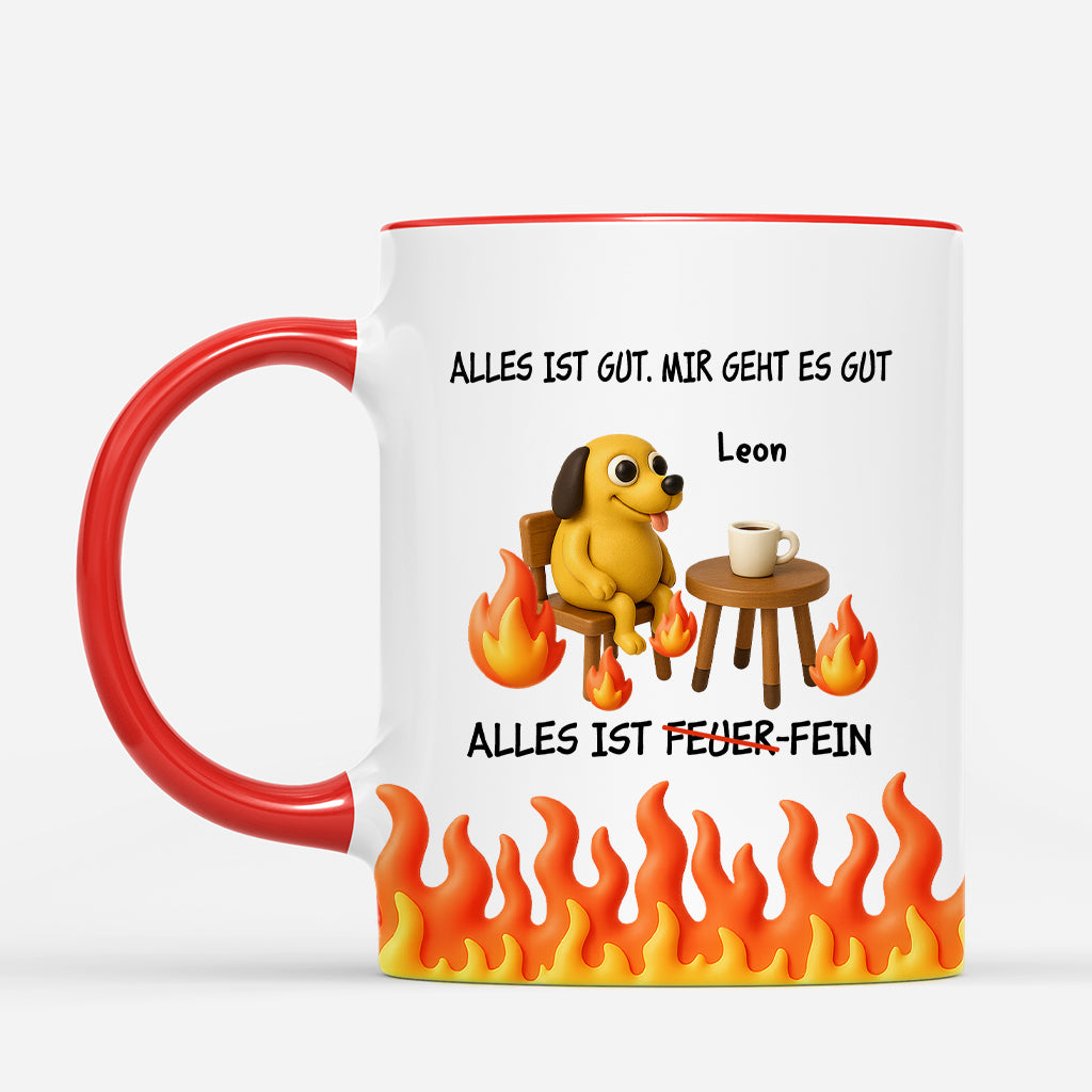 7063MGE1 alles ist gut mir geht es gut alles ist feuer fein personalisierte tasse frauen manner 7063MKLNB_1