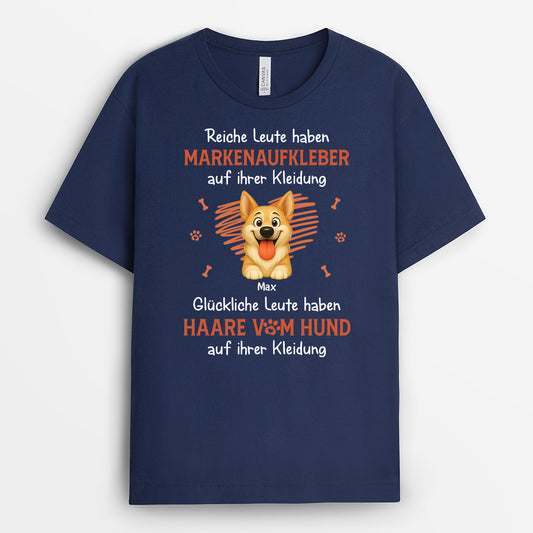 7089AGE2 gluckliche leute haben haare vom hund auf ihrer kleidung t shirt hund personalisiert 7089ATQCC