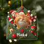 7109OGE1 katzen briefumschlag personalisierter weihnachtsschmuck foto_ acryl 7109OTMND