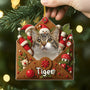 7109OGE2 katzen briefumschlag personalisierter weihnachtsschmuck foto_ acryl 7109OTMND