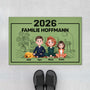 7123DGE1 familie cartoon personalisierte fussmatte familie mit hund und katze_ 7123D8YQI