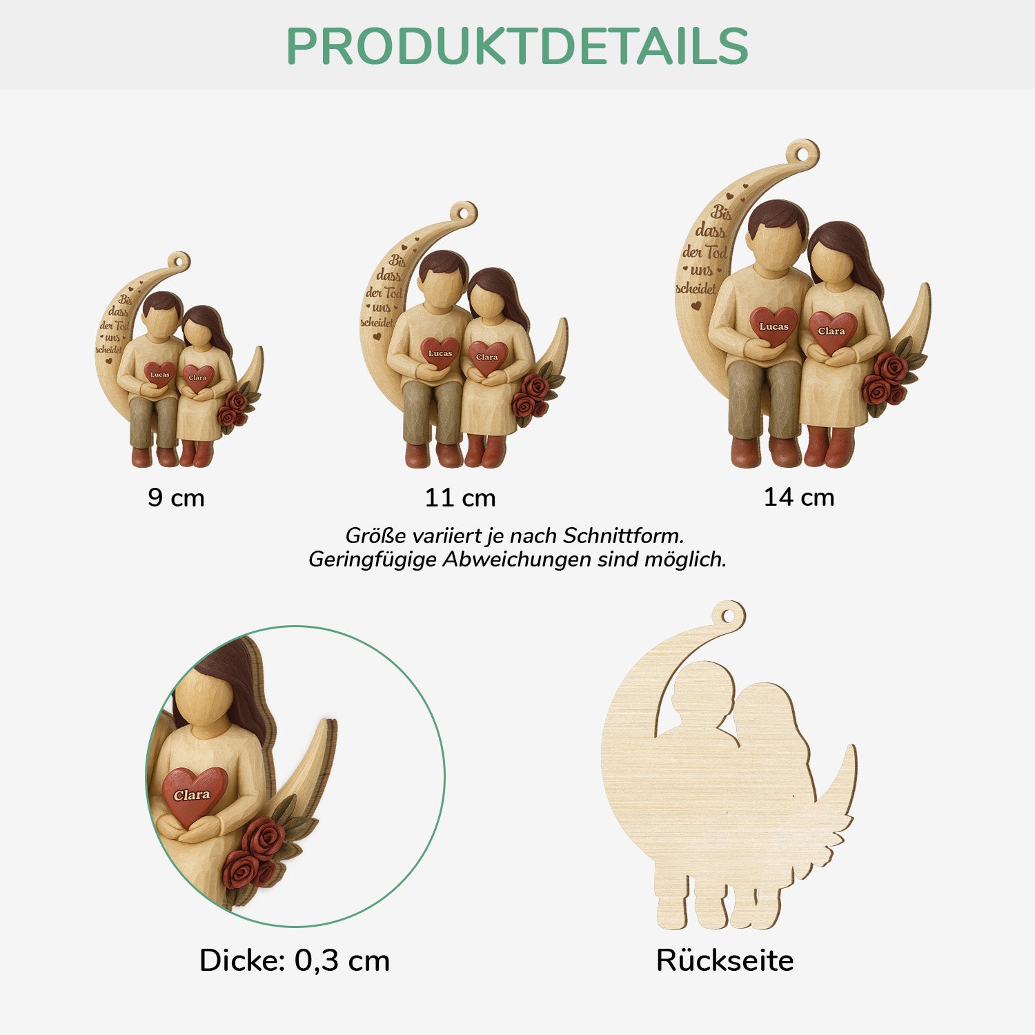 7205OGE3 ich liebe dich bis zum mond und zuruck personalisierte 1 schicht holz ornamente weihnachten paar 7205O6QMG