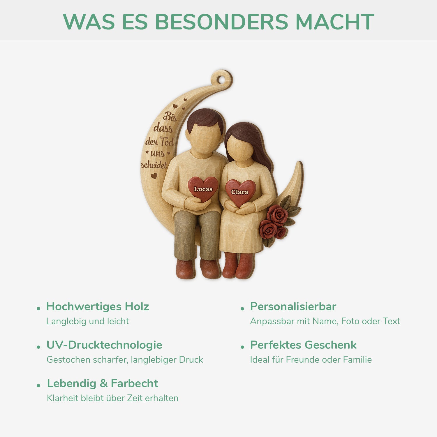7205OGE4 ich liebe dich bis zum mond und zuruck personalisierte 1 schicht holz ornamente weihnachten paar 7205O6QMG
