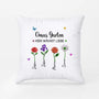 7211PGE1 omas garten schmucksteine blumen personalisiertes geschenk  kissen oma  mama 7211p6q5a